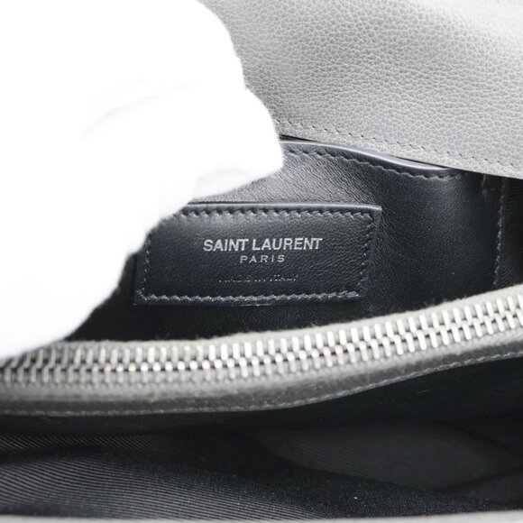 Yves Saint Laurent Monogram College Matelasse Chevron Leather Chain Shoulder Bag - Picture 12 of 13